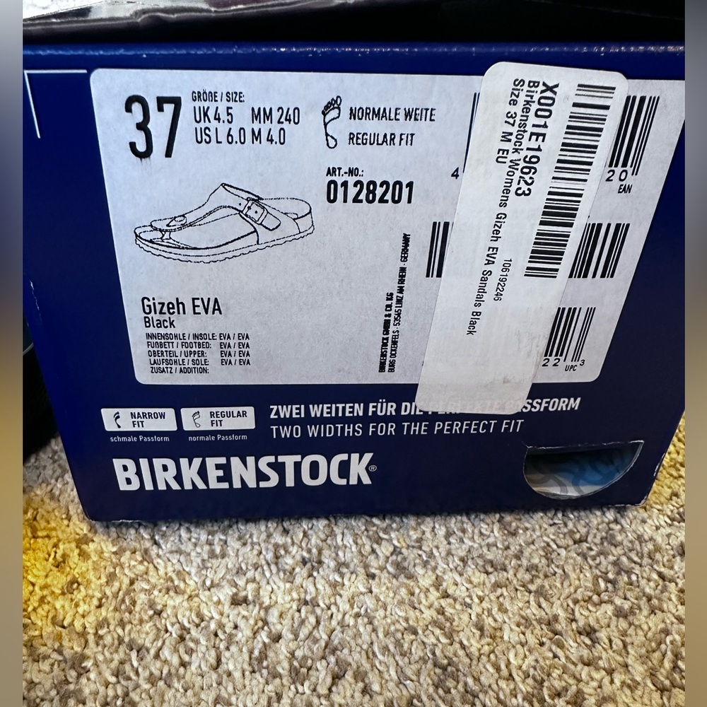 New Womens Birkenstock Gizeh Eva black thong Sandal - Picture 4 of 5